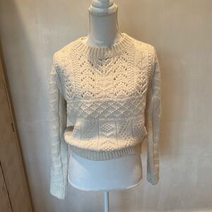 Cream Cable Knit J. Crew Sweater